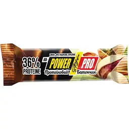 Уцінка. Протеїнові батончики Power Pro Protein Bar Nutella 36% Pistachio praline 1.2 кг (20 шт. x 60 г)  