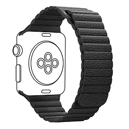 Ремінець ArmorStandart Leather Loop для Apple Watch 42 (Series 11-10)/41/40/38 Black (ARM48655)