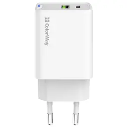 Зарядний пристрій ColorWay C101E GaN Mini 45 Вт PD PPS USB-C + USB-A QC 4.0 білий (CW-CHS060PD-WT) - мініатюра 4
