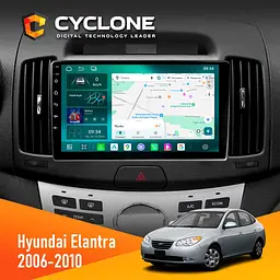 Штатна магнітола Hyundai Elantra 2006-2010 Cyclone C9-013 4x64 DSP 4G Cyclone (НФ-00007252)