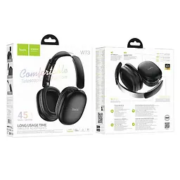 Навушники Bluetooth Hoco W73 Graceful BT headphones(App) Black - мініатюра 2