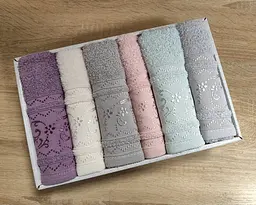 Набір кухонних турецьких рушників із 6 штук Cestepe Vip Cotton Beril 30х50 - мініатюра 5