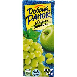 Нектар Добрий Ранок яблучно-виноградний 0.2 л - мініатюра 2