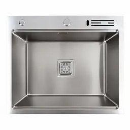 Кухонна мийка 60x50 нержавійка Platinum Handmade з підставкою для ножів, Нержавіюча сталь