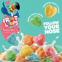 Сухий сніданок Kellogg's Froot Loops Cereal Sweethearts 422г - мініатюра 3