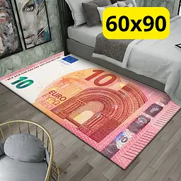 Стильний та зносостійкий килим для дому та офісу "10 EURO" 60х90 KT7001744