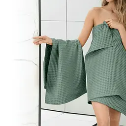 Рушник вафельний Meditative Greek Waffle 75х95см (Towel_60Meditative_GreekWaffle_75x95) - мініатюра 5
