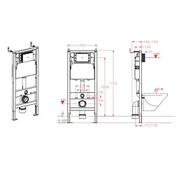 Інсталяція для унітазу Koer KT-0408 500x165x1125mm (без панелі змиву) KR6119 - мініатюра 5
