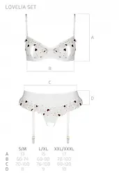 Комплект белья Passion Lovelia Set, XXL/XXXL (белый) - миниатюра 8