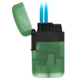 Запальничка Prof Double Jet Flame Transparent Green - мініатюра 2
