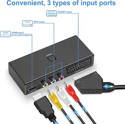Конвертер SCART/RCA/HDMI в HDMI 3 в 1 с поддержкой 720P/1080P - миниатюра 3