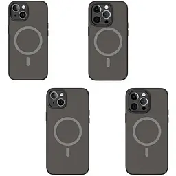 Чохол Vokamo Glacier для iPhone 15 Pro з магнітом чорний матовий - мініатюра 3