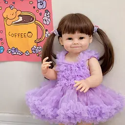 Реалістична Кукла Реборн 55 см повністю силіконова Doll Reborn Baby К0100616 - мініатюра 3