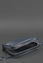 Шкіряна поясна сумка Dropbag Mini темно-синя - мініатюра 6