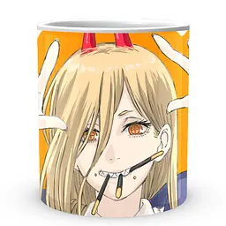 Кухоль GeekLand Chainsaw Man Людина Бензопила Павер CM 02.21 330 мл білий - мініатюра 2