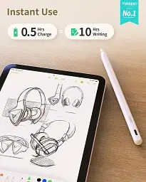 Стилус A8, сумісний з Apple iPad 2018-2025, ручка стилус для iPad 11/10/9/8/7/6, Air 3/4/5/M2/M3, Mini 5/6 - мініатюра 6