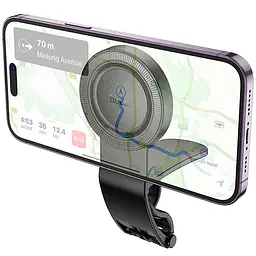 Автотримач Hoco H60 Show ring magnetic (dashboard) Black - мініатюра 5