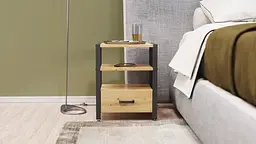 Тумба універсальна Ferrum-decor Вів'єн 1/1 50x41x40 чорний ДСП Дуб Артізан 16мм (FRD-104141)