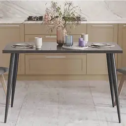 Кухонний стіл Марсель 50 Ferrum-decor 75x120x70 Чорний метал ДСП Сосна Кембра 32 мм (FRD-106704)