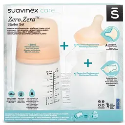 Пляшечка для годування Suavinex набір антиколіковий ZERO.ZERO 180 мл (306422)