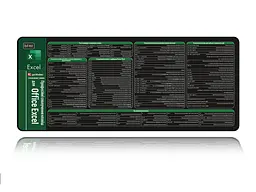 Великий килимок для мишки WorkPlaceShop Поєднання клавіш для Excel 1200 x 500 мм