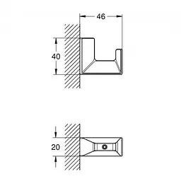 Гачок для ванної Grohe Selection Cube 40782000, Хром - мініатюра 2