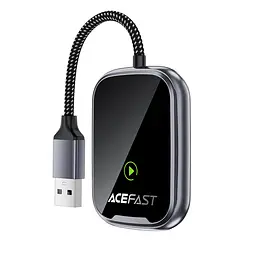 Адаптер ACEFAST QC1 CarPlay wireless adapter for car Metal Gray (6974316285793)