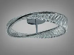 Вишукана стельова LED-люстра з кришталем Diasha 562/500CH хром, 55Вт, 50 см, до 15m² - мініатюра 3