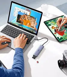 Док-станція USB3.0 Type-C --> HDMI 4K30Hz/3xUSB-А 3.0/Type-C/PD 100W 6-in-1 CM511 Ugreen - мініатюра 7