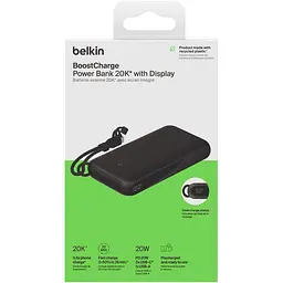 Павербанк Belkin Black 20 000 mAh / 20 Вт (BPB028HQBK) - мініатюра 6