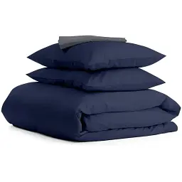 Комплект постільної білизни Cosas євро сатин DARK BLUE CS6 200 x 220 см (Сатин_Синий_СераяП_200)
