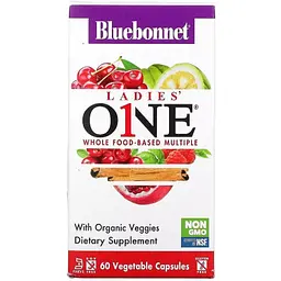 Комплекс вітамінів для жінок Bluebonnet Nutrition Ladies' One Whole Food-Based Multiple 60 вегетаріанських капсул - мініатюра 2