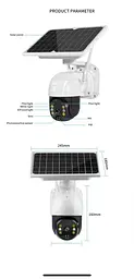 Вулична відеокамера з сонячною панеллю XPRO Wi-Fi Solar Camera ICSEE 3MP FHD-Contains SIX 18650 batteries 12 (MER-15335_2532) - мініатюра 6