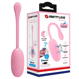 Віброяйце Pretty Love Doreen Electric Shock Egg Light Pink (App)