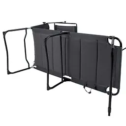 Ліжко розкладне Bo-Camp Sun Lounger With Sunscreen 5 Positions Grey (1304492) - мініатюра 2