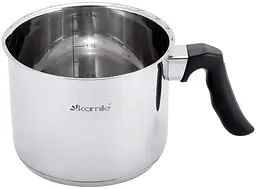 Молочник із нержавіючої сталі (молоковарка) Kamille 14х11.5 см kuh0009851