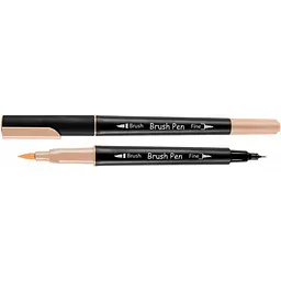 Маркер акварельний Santi Brush Pen SW-01 пісочний двосторонній 6 шт. (391001)