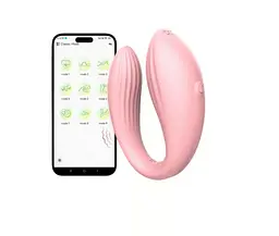 Парний вібратор рожевого кольору з керуванням на смартфоні Rijksmuseum Pure Lust PL-06-003 102013