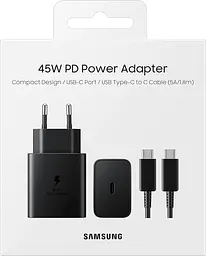 Зарядний пристрій Samsung USB-С PD PPS з кабелем USB-C USB-C 1.8 м чорний 45 Вт (EP-T4511XBEGEU) - мініатюра 5