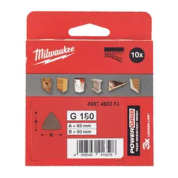 Сітка шліфувальна PG Mesh HL MILWAUKEE, 93х93х93мм, зерно 80, (10шт) - мініатюра 2