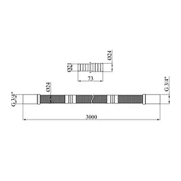 Шланг зливний для пральної машини Kroner KRP - DR300 300 см - мініатюра 2