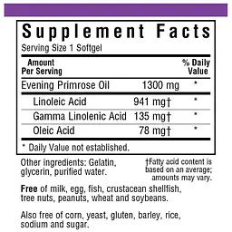 Олія примули вечірньої Bluebonnet Nutrition 1300 мг 60 капсул - мініатюра 3