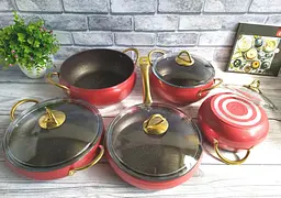 Набір посуду O.M.S. Collection 3040 Red 9 предметів - мініатюра 2