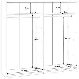 Шафа Forte Meble 2Д Bellevue RMRS924E1 - мініатюра 6