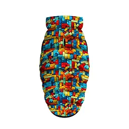 Курточка для собак WAUDOG Clothes малюнок "Блоки", M45, В 61-65 см, С 38-42 см - мініатюра 4