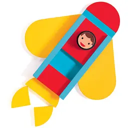 Настільна гра Djeco Набір дерев'яних геометричних фігур Ze Geo Vroom (DJ06436) - мініатюра 3