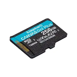 Карта пам'яті Kingston 256 GB microSDXC Canvas Go! Plus UHS-I U3 V30 A2 Class 10 (SDCG4/256GBSP) - мініатюра 2