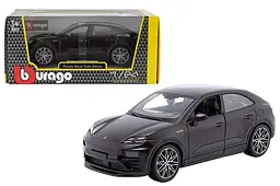 Іграшкова машинка позашляховик Porsche Macan Turbo Electric 1:24 Bburago 18-21114 чорний колір