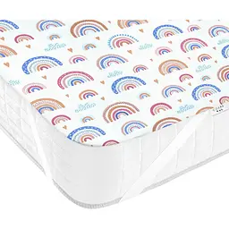 Наматрацник непромокаючий Cosas Rainbow 70х120 см бежевий (WaterSheet_RainbowBeigeBlue_120) - мініатюра 3