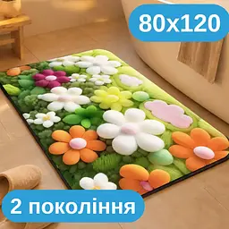 Килимок у ванну 80×120 см — вологопоглинаюче покриття з матеріалу другого покоління, абсорбуючий антиковзкий KT9000358 - мініатюра 2